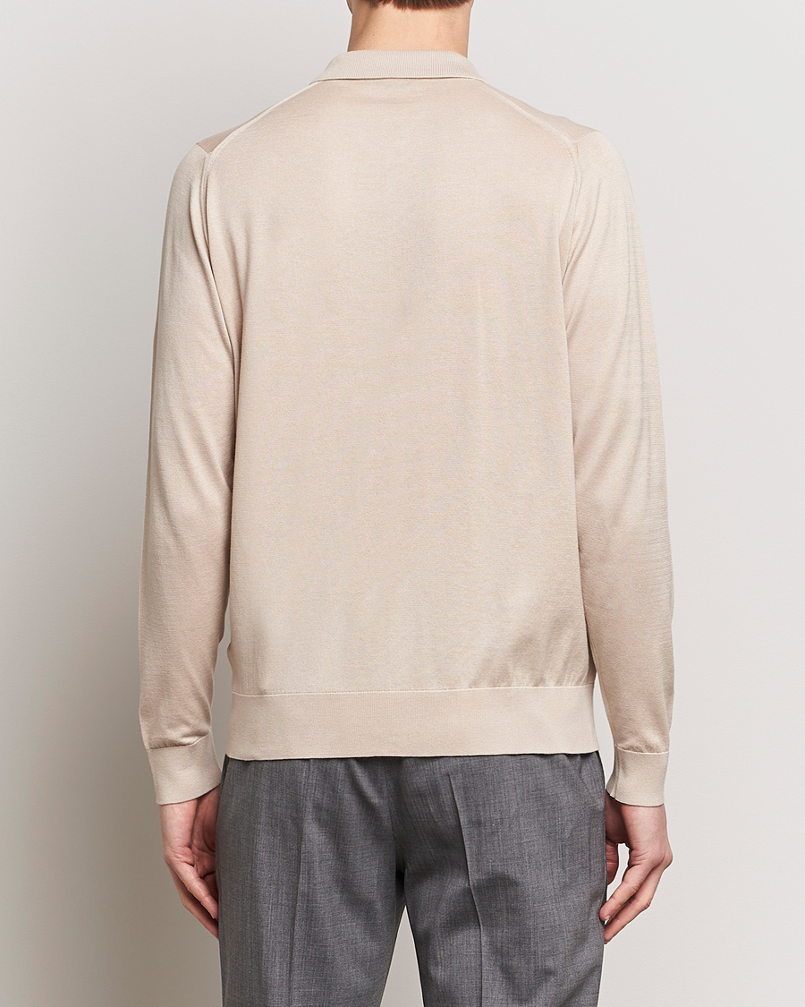 Herre | Trøjer | John Smedley | Shadow Tipped Sea Island Cotton Cardigan Almond