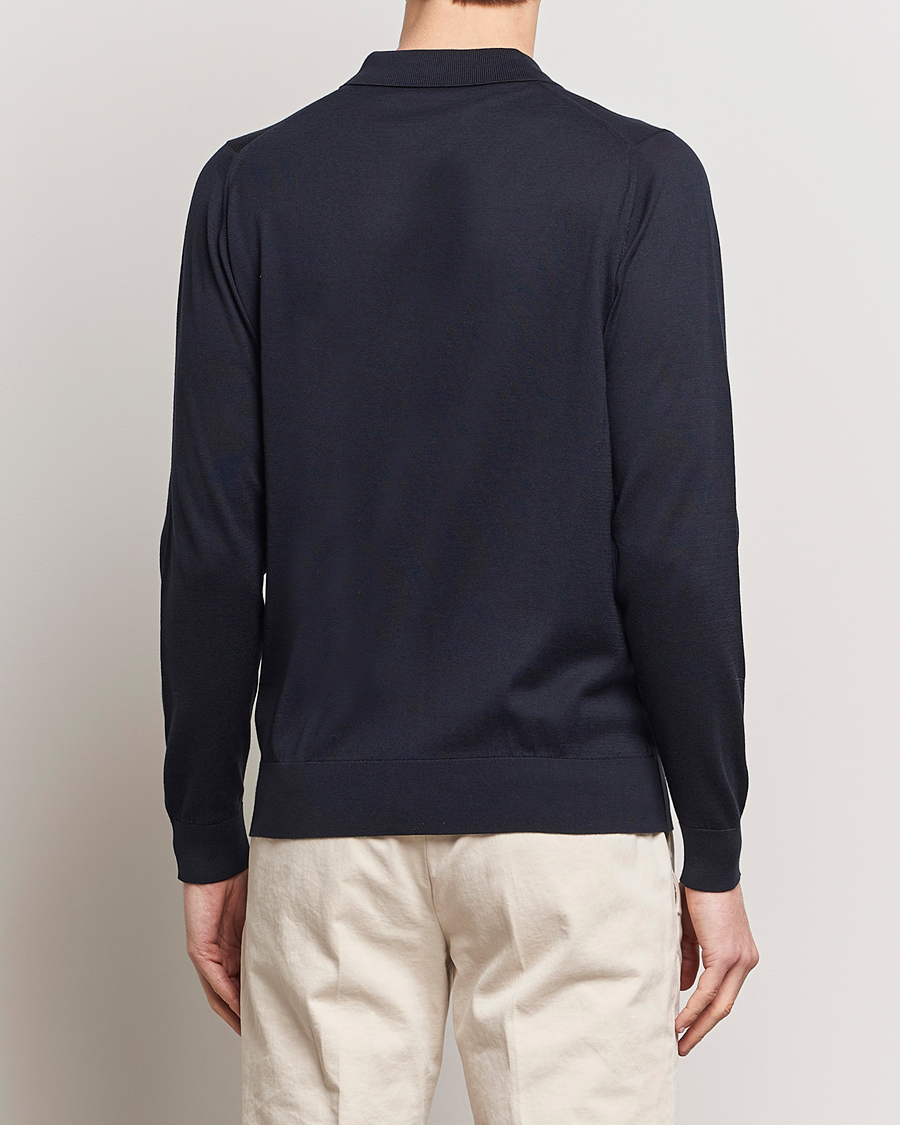 Herre | Trøjer | John Smedley | Shadow Tipped Sea Island Cotton Cardigan Navy