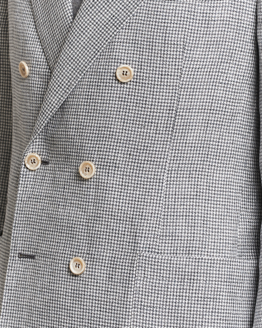 Herre | Blazere & jakker | Brunello Cucinelli | Double Breasted Houndstooth Blazer Light Grey