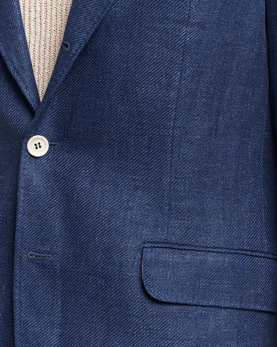 Herre | Blazere & jakker | Brunello Cucinelli | Linen/Silk Blazer Indigo Blue