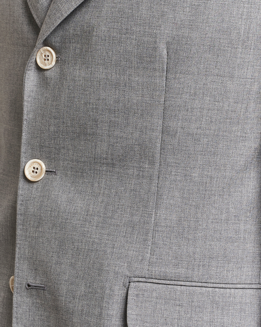 Herre | Blazere & jakker | Brunello Cucinelli | Peak Lapel Wool Blazer Light Grey