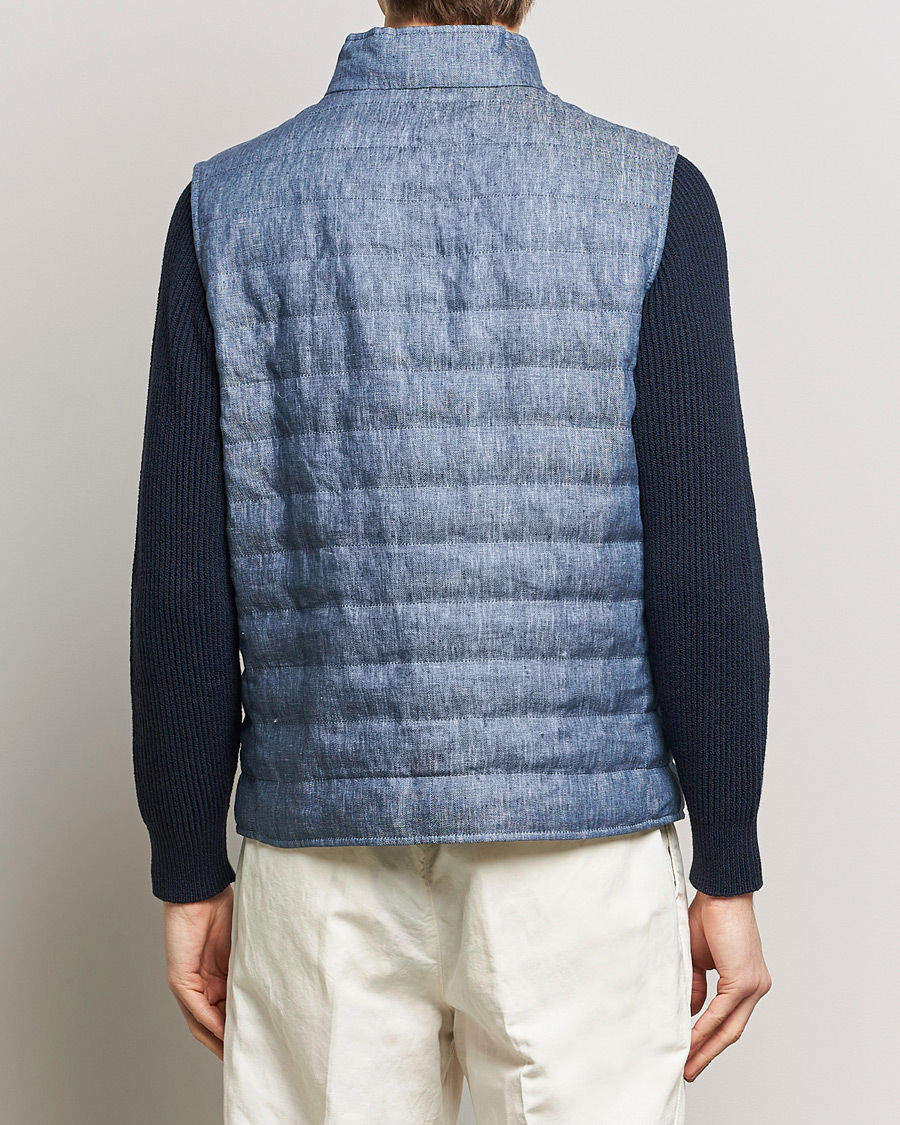 Herre | Jakker | Brunello Cucinelli | Linen Gilet Light Blue