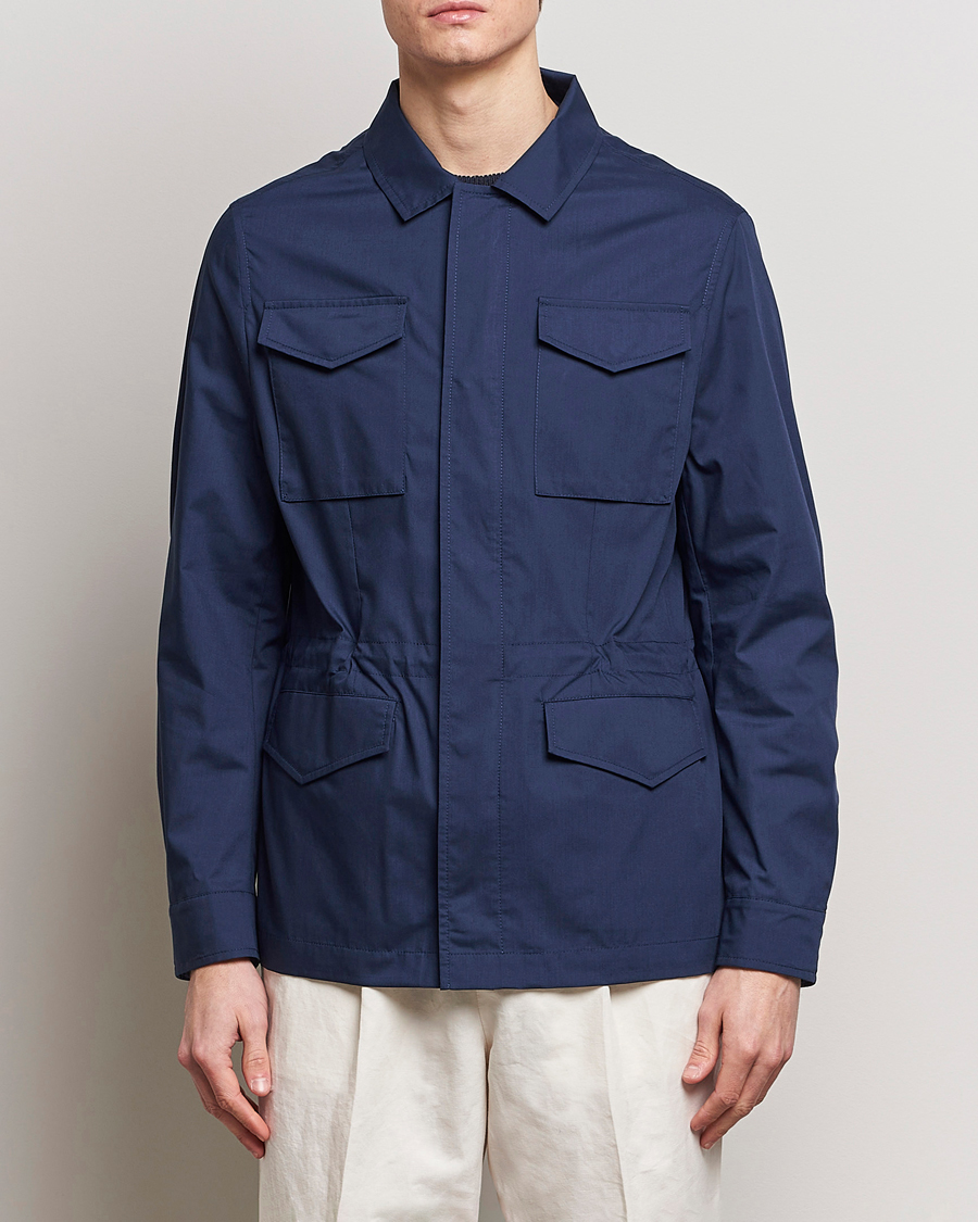 Herre | Efterårsjakker | Brunello Cucinelli | Lightweight Field Jacket Navy