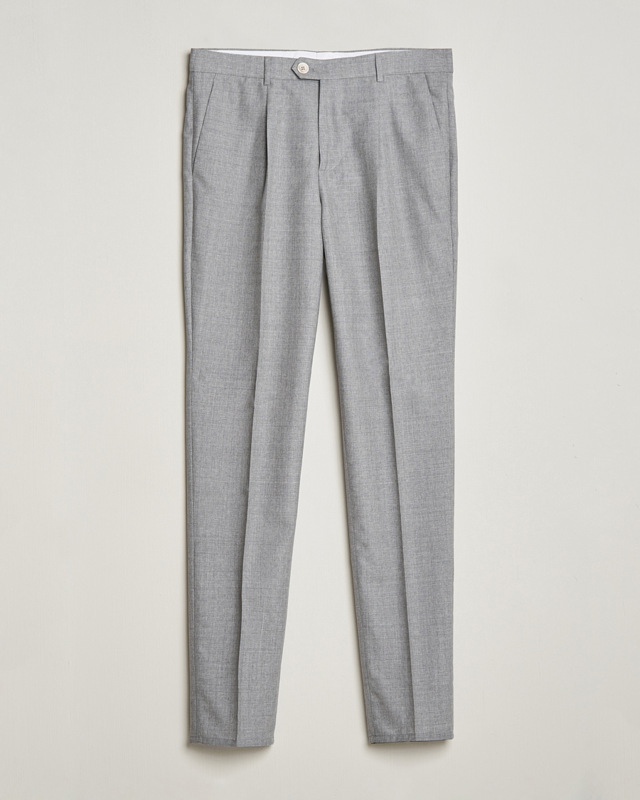 Herr |  | Brunello Cucinelli | Pleated Wool Trousers Light Grey