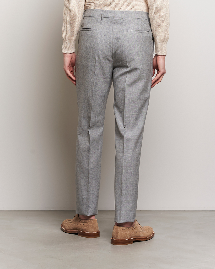 Herre | Bukser | Brunello Cucinelli | Pleated Wool Trousers Light Grey