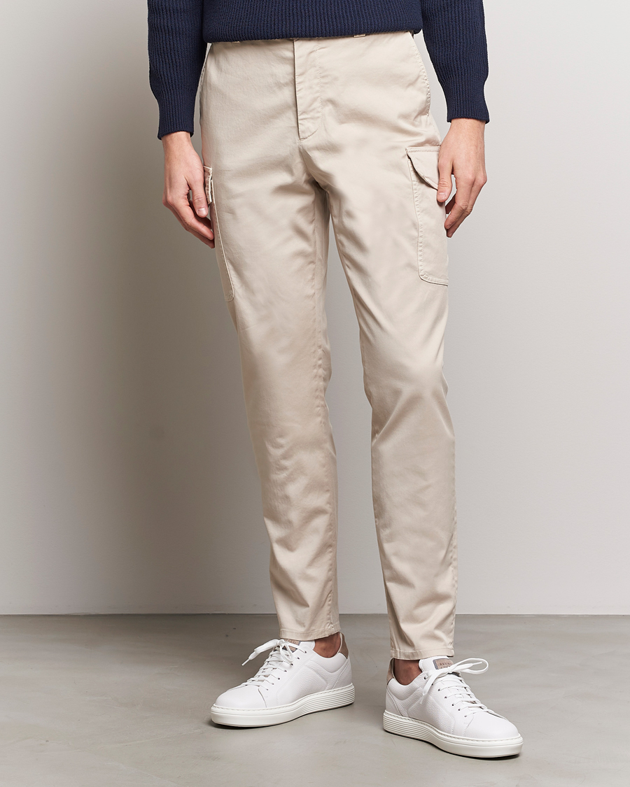 Herre | Cargobukser | Brunello Cucinelli | Cotton Cargo Pants Light Beige