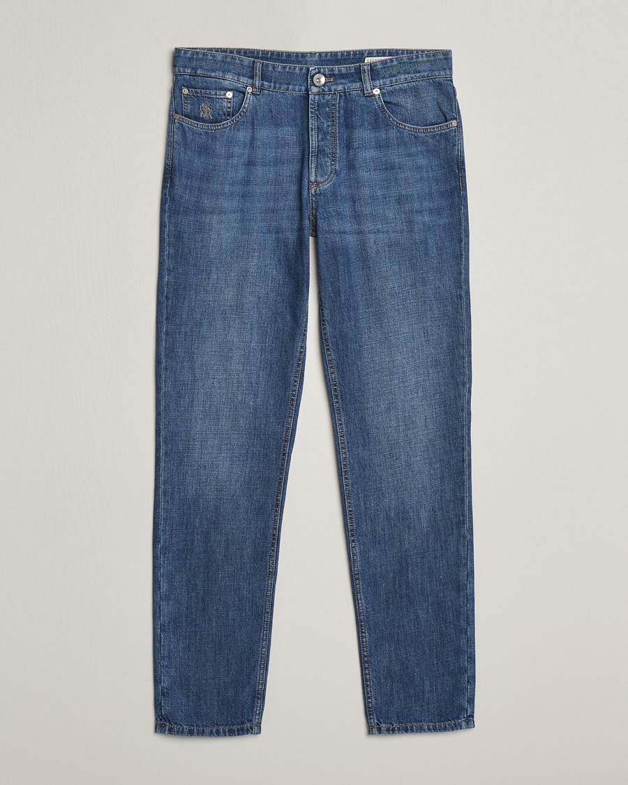 Herre |  | Brunello Cucinelli | Traditional Fit Jeans Dark Blue Wash