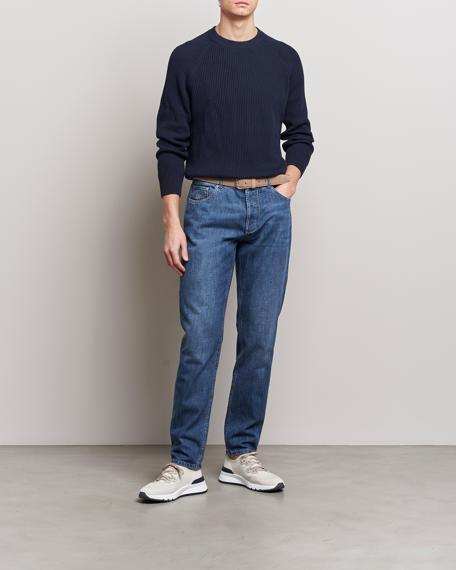 Herre |  | Brunello Cucinelli | Traditional Fit Jeans Dark Blue Wash