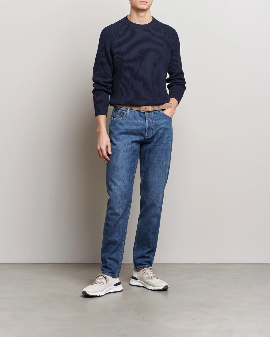 Herre | Jeans | Brunello Cucinelli | Traditional Fit Jeans Dark Blue Wash