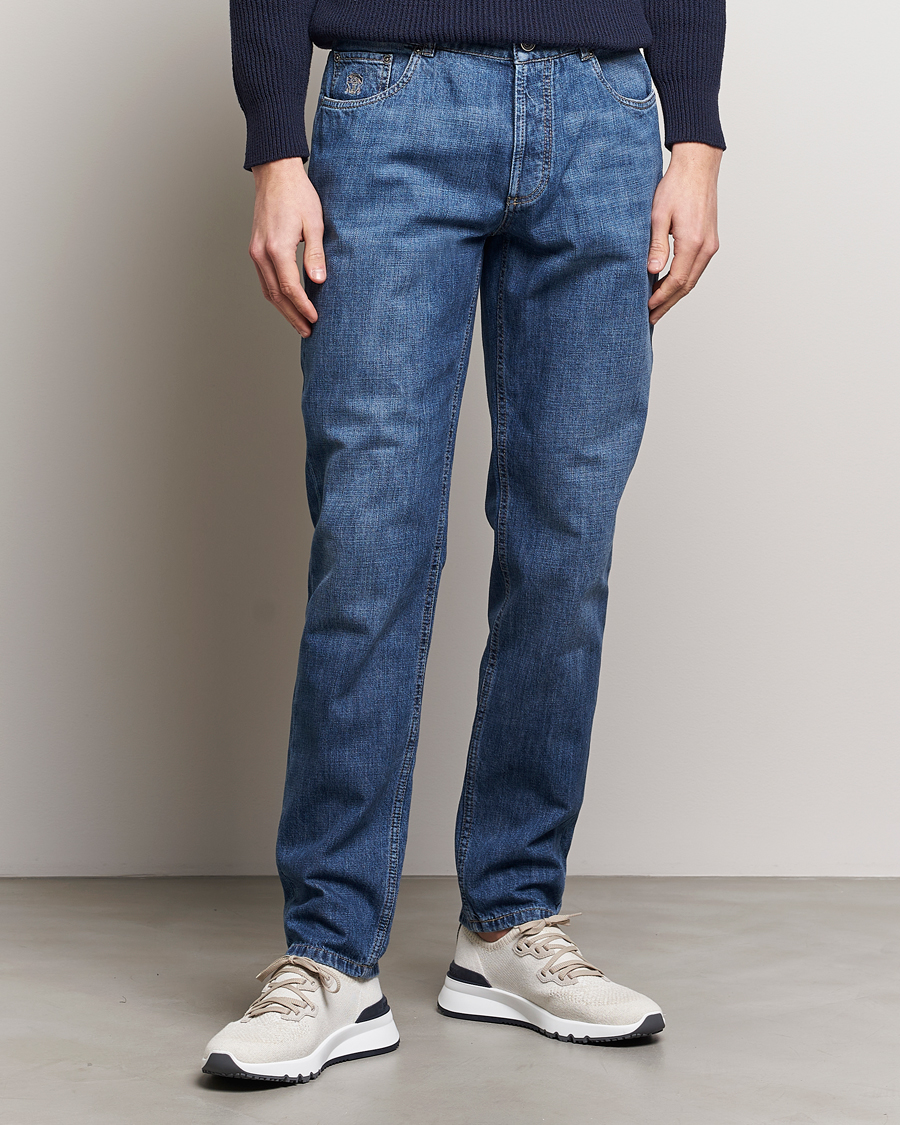 Herre | Afdelinger | Brunello Cucinelli | Traditional Fit Jeans Dark Blue Wash