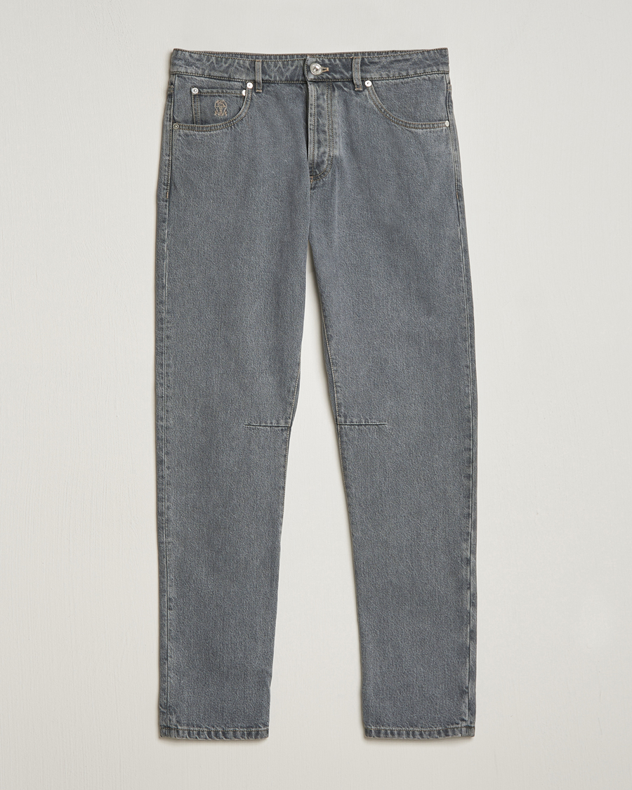 Herre | Jeans | Brunello Cucinelli | Leisure Fit Jeans Grey Wash
