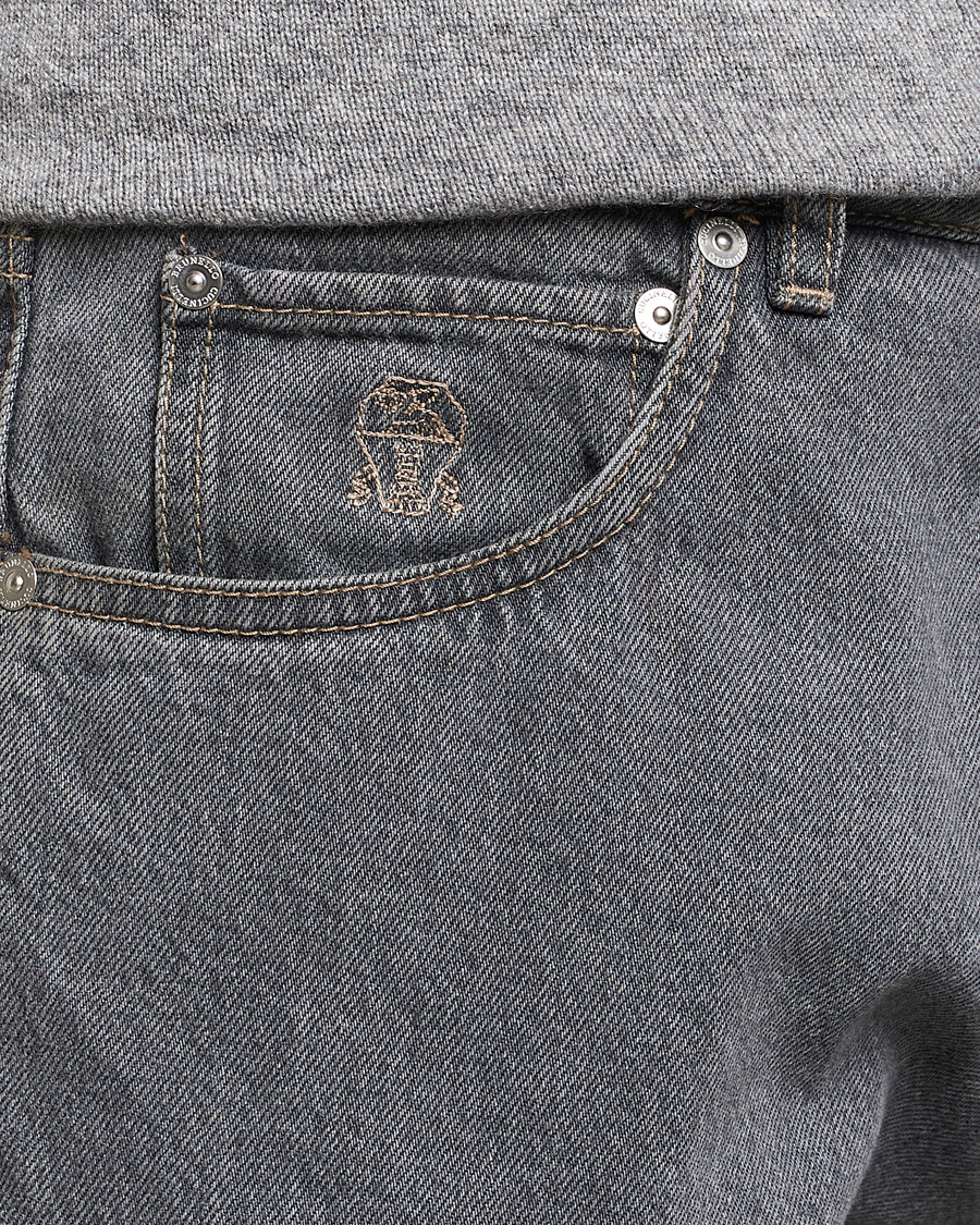Herre | Jeans | Brunello Cucinelli | Leisure Fit Jeans Grey Wash