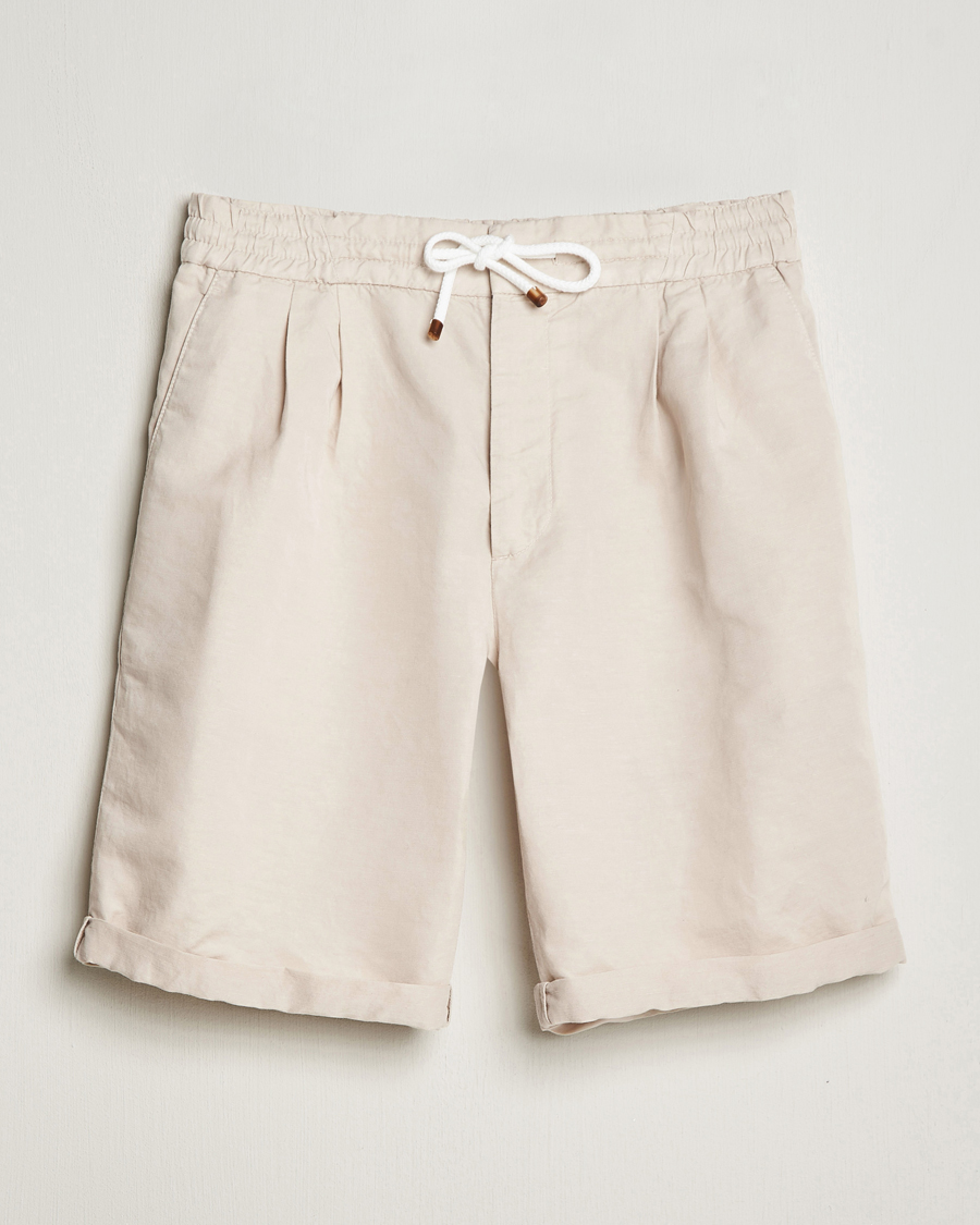 Herre | Shorts | Brunello Cucinelli | Drawstring Shorts Light Beige
