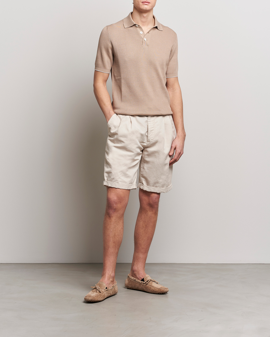 Herre | Shorts | Brunello Cucinelli | Drawstring Shorts Light Beige