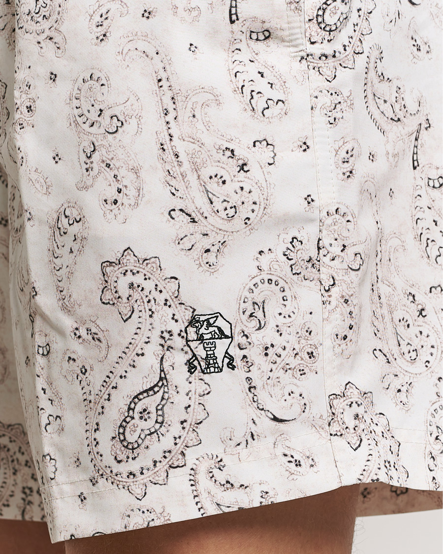 Herre | Badebukser | Brunello Cucinelli | Paisley Swim Trunks Light Beige
