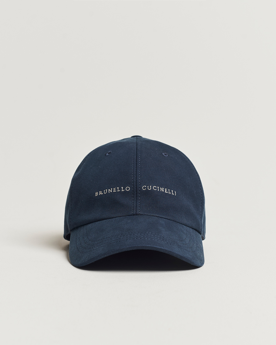 Herre | Brunello Cucinelli Cotton Baseball Cap Navy | Brunello Cucinelli | Cotton Baseball Cap Navy