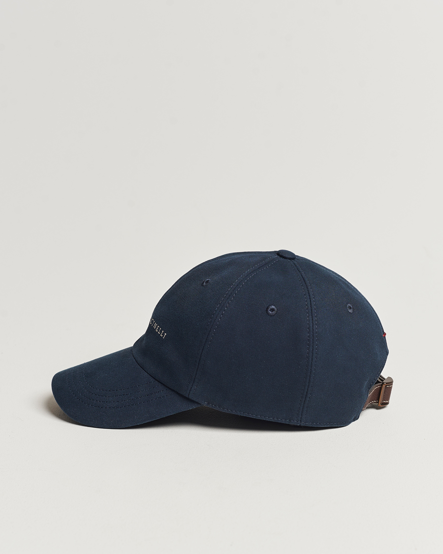 Herre | Brunello Cucinelli Cotton Baseball Cap Navy | Brunello Cucinelli | Cotton Baseball Cap Navy