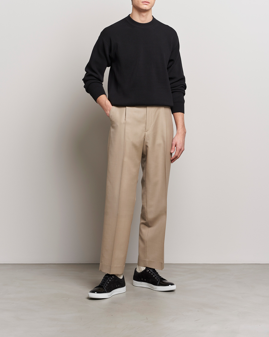 Herre | Trøjer | Auralee | Hard Twist Rib Knit Pullover Black