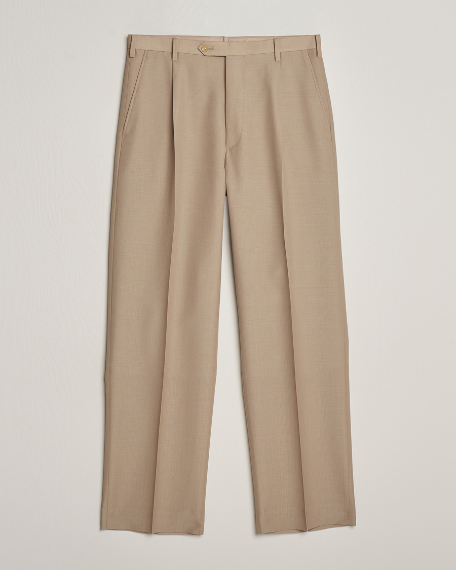 Herre | Bukser | Auralee | Tropical Wool/Mohair Slacks Beige