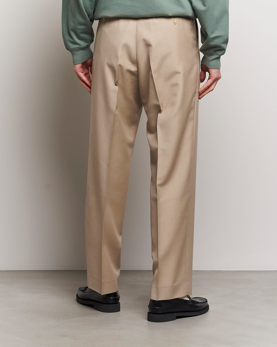 Herre | Bukser | Auralee | Tropical Wool/Mohair Slacks Beige