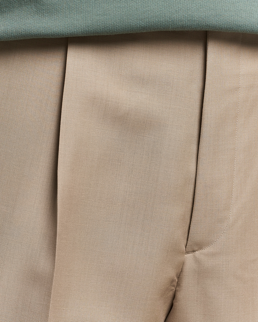 Herre | Bukser | Auralee | Tropical Wool/Mohair Slacks Beige