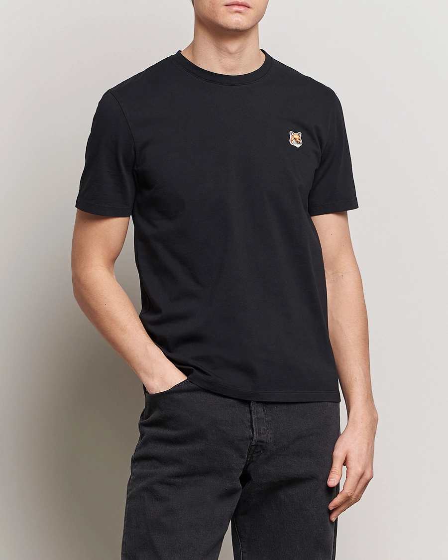 Herre | Sorte t-shirts | Maison Kitsuné | Fox Head T-Shirt Black