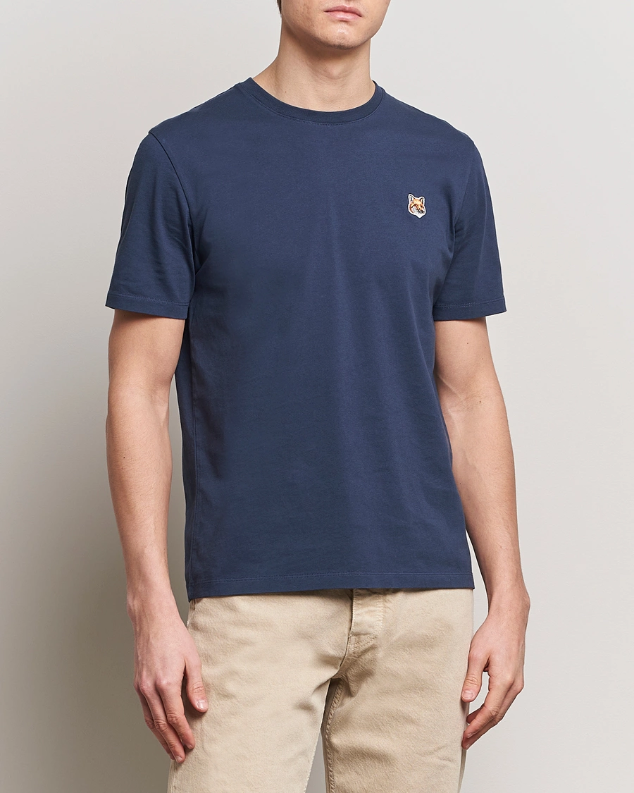 Herre |  | Maison Kitsuné | Fox Head T-Shirt Ink Blue