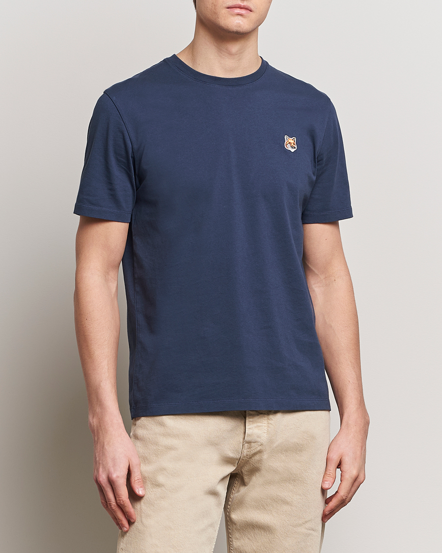 Herre |  | Maison Kitsuné | Fox Head T-Shirt Ink Blue