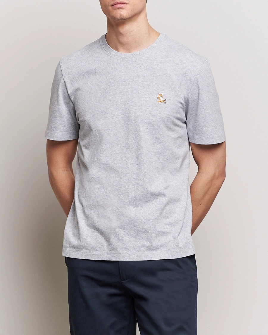 Herre | Kortærmede t-shirts | Maison Kitsuné | Chillax Fox T-Shirt Light Grey Melange