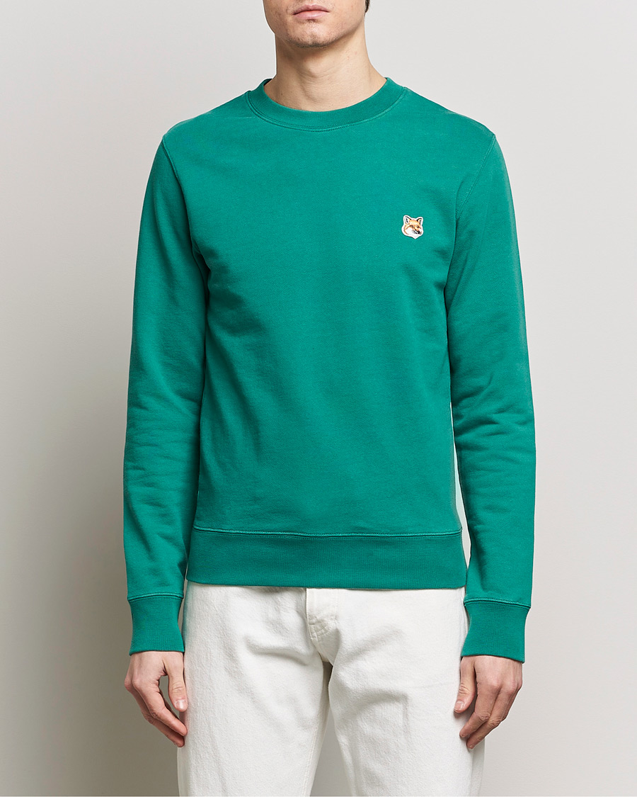 Herre | Sweatshirts | Maison Kitsuné | Fox Head Sweatshirt Pine Green