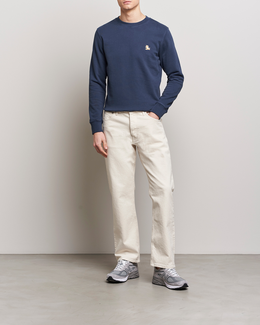 Herre | Trøjer | Maison Kitsuné | Chillax Fox Sweatshirt Ink Blue
