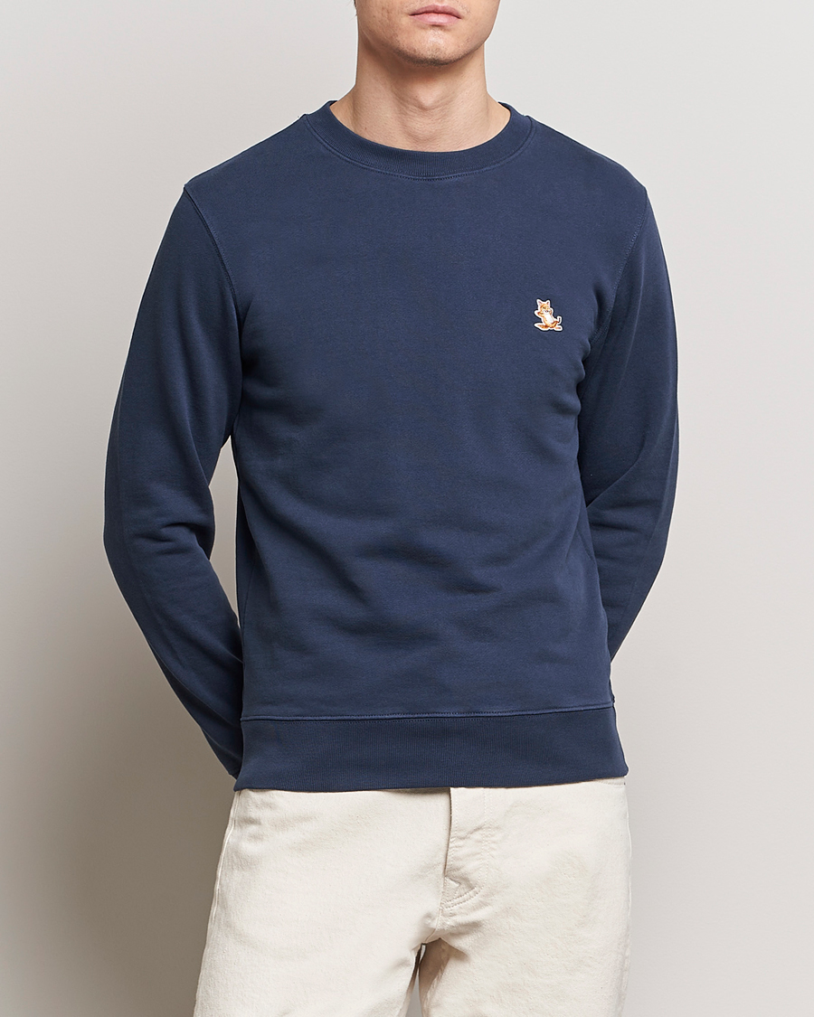 Herre | Trøjer | Maison Kitsuné | Chillax Fox Sweatshirt Ink Blue