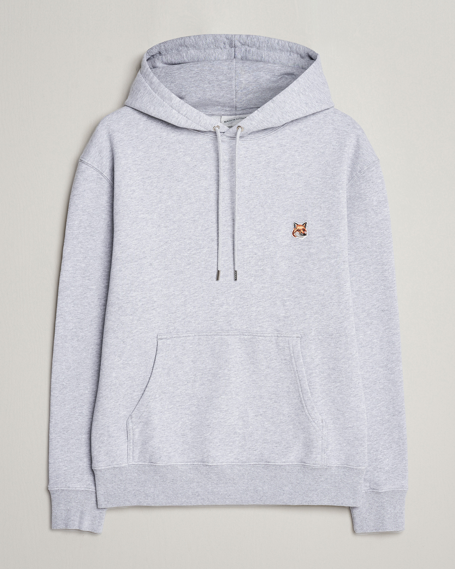 Herre | Trøjer | Maison Kitsuné | Fox Head Hoodie Light Grey Melange