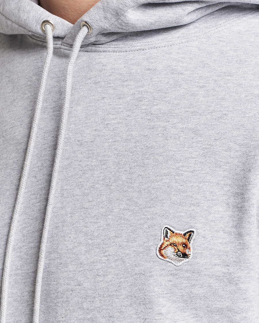 Herre | Trøjer | Maison Kitsuné | Fox Head Hoodie Light Grey Melange