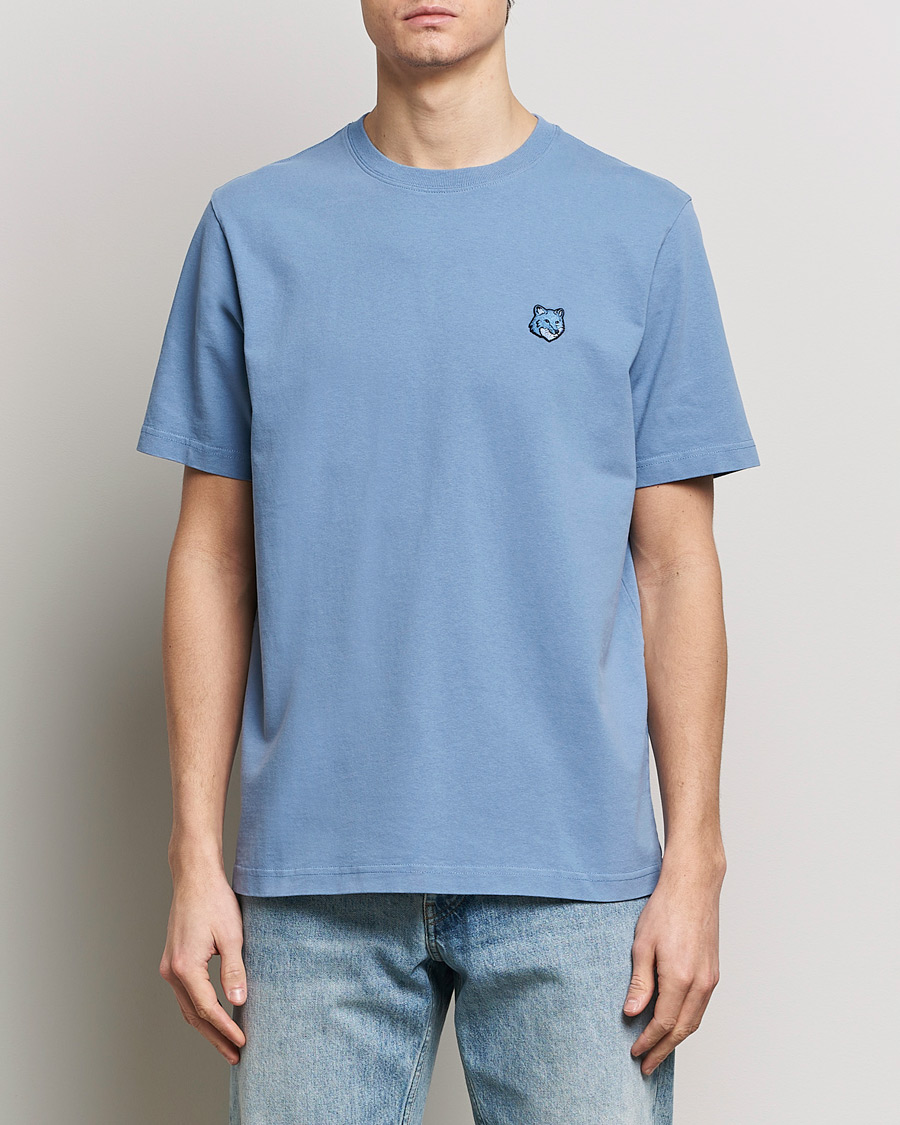 Herre | T-Shirts | Maison Kitsuné | Tonal Fox Head T-Shirt Hampton Blue