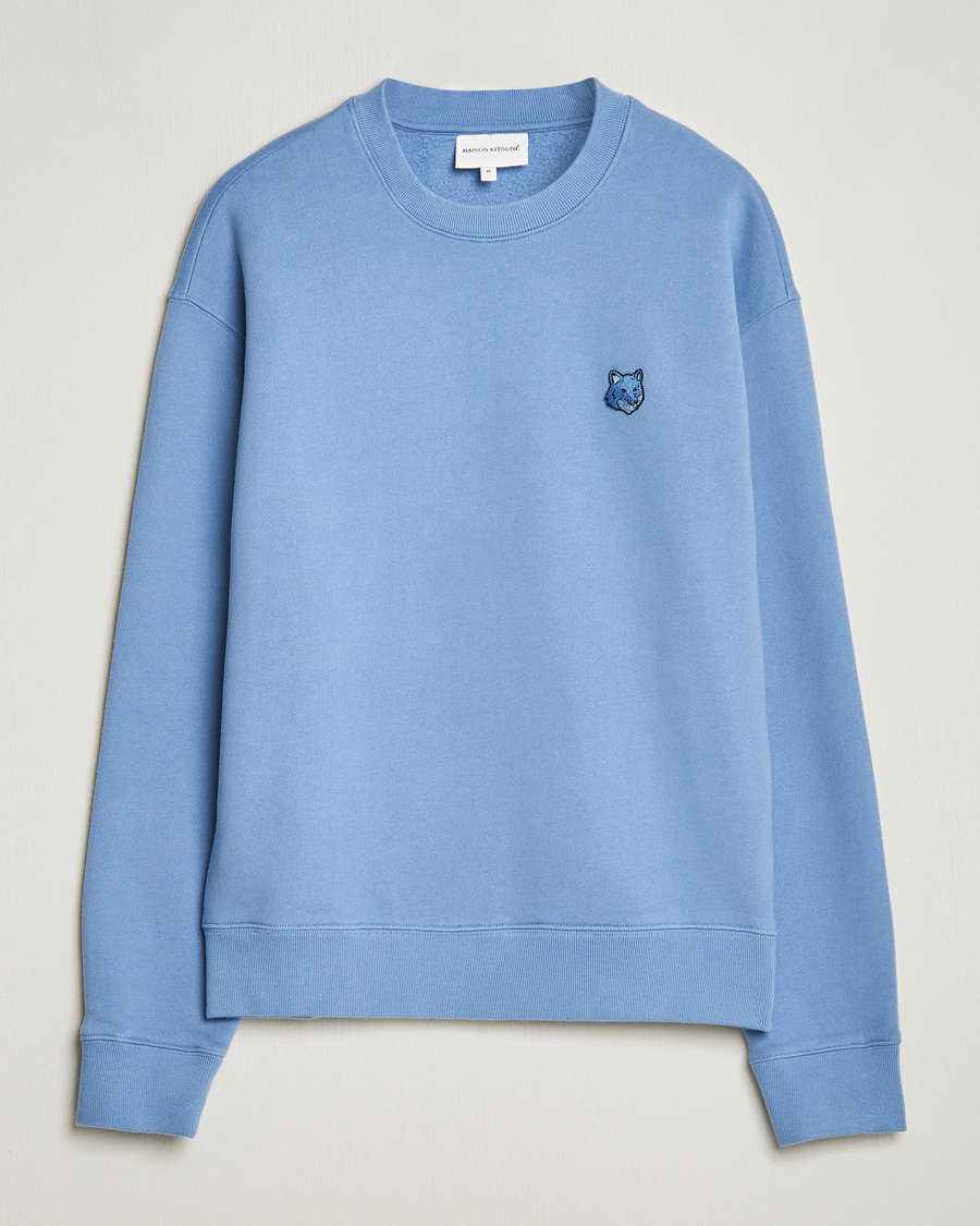 Herre | Trøjer | Maison Kitsuné | Tonal Fox Head Sweatshirt Hampton Blue