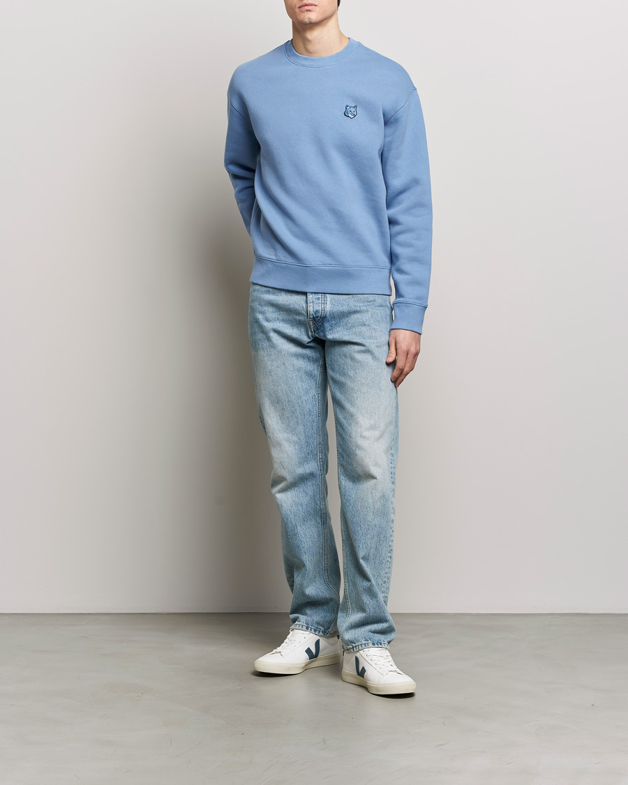 Herre | Trøjer | Maison Kitsuné | Tonal Fox Head Sweatshirt Hampton Blue