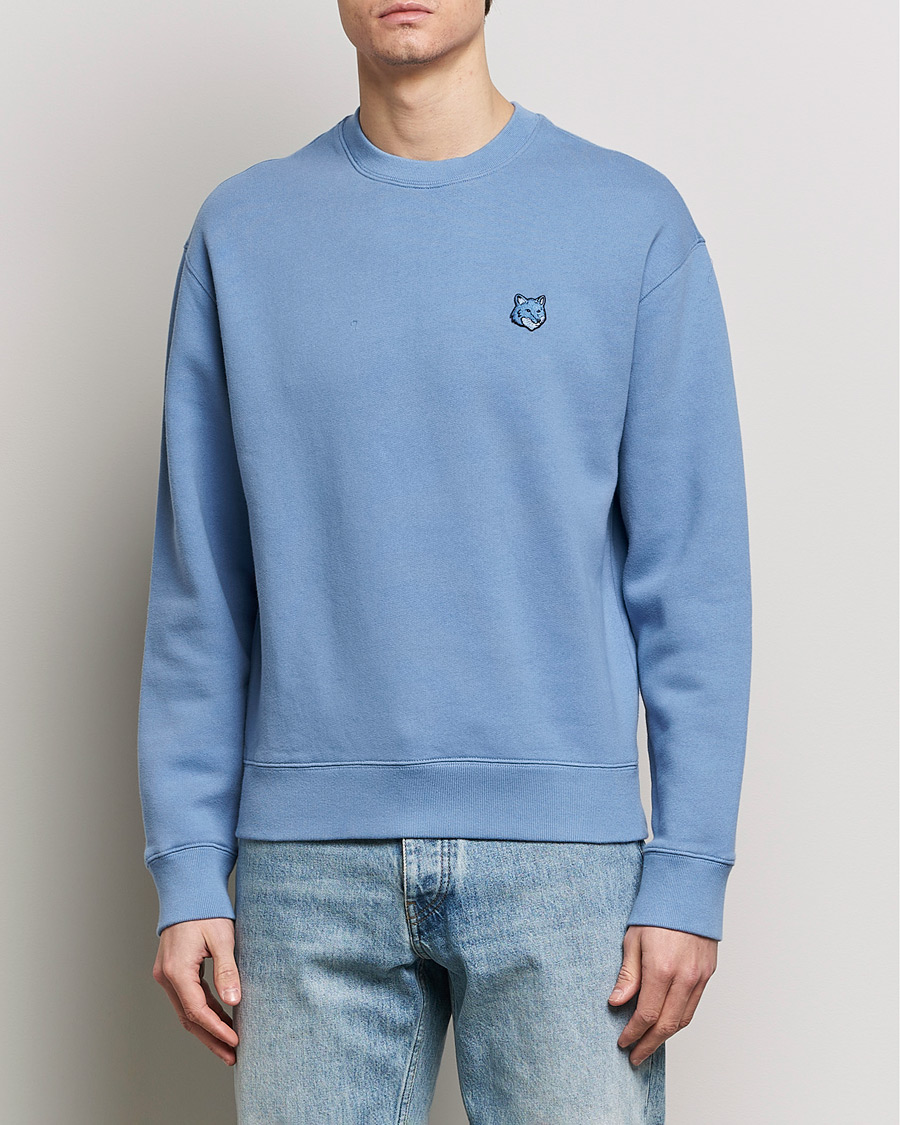 Herre | Trøjer | Maison Kitsuné | Tonal Fox Head Sweatshirt Hampton Blue