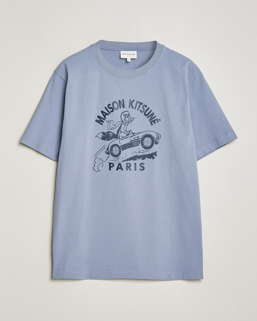 Herre |  | Maison Kitsuné | Racing Fox T-Shirt Duster Blue