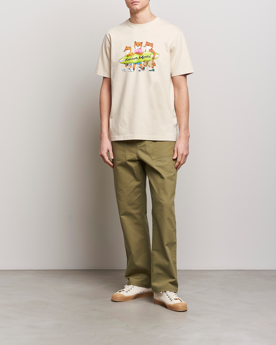 Herre | T-Shirts | Maison Kitsuné | Surfing Foxes T-Shirt Paper