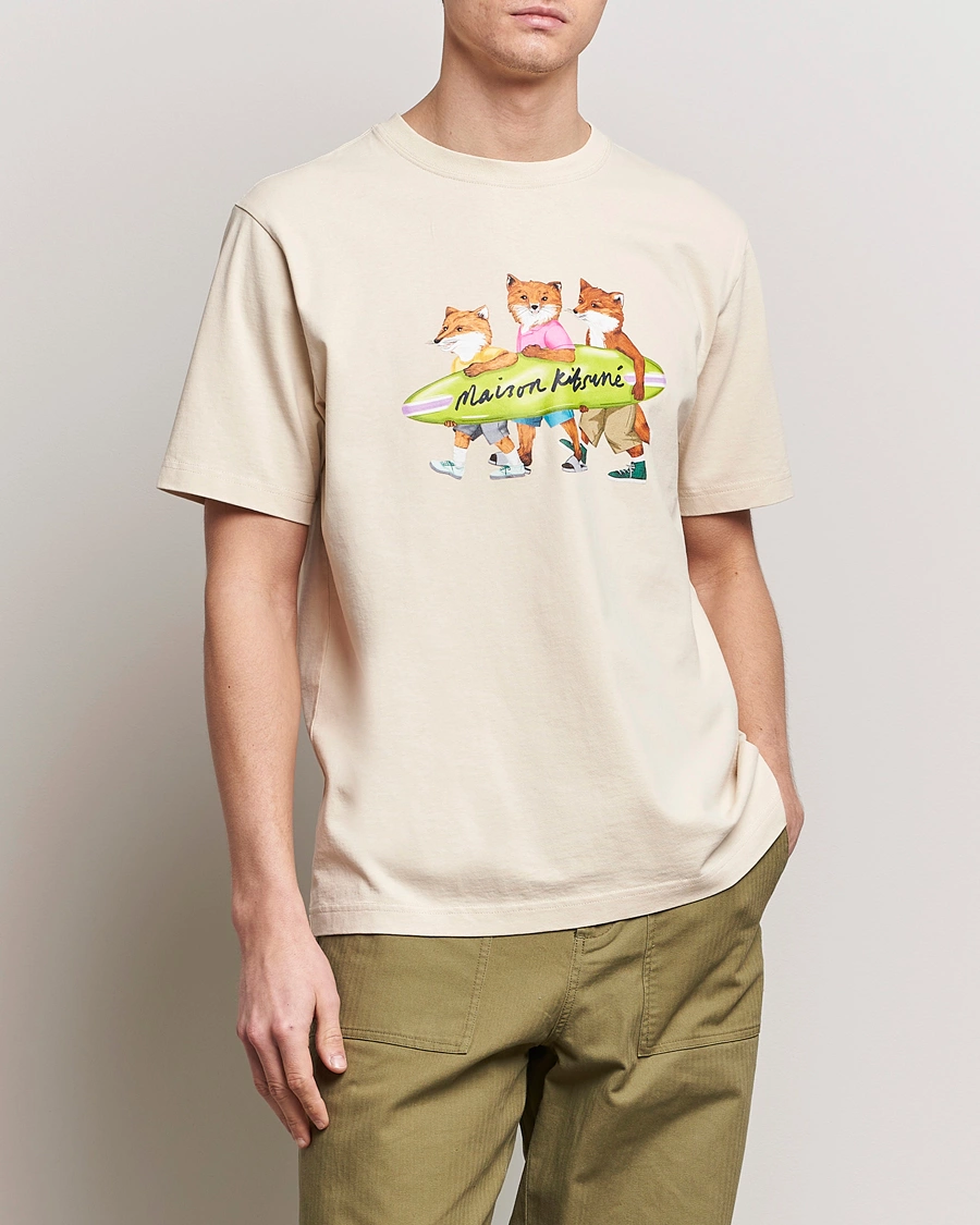 Herre | Tøj | Maison Kitsuné | Surfing Foxes T-Shirt Paper