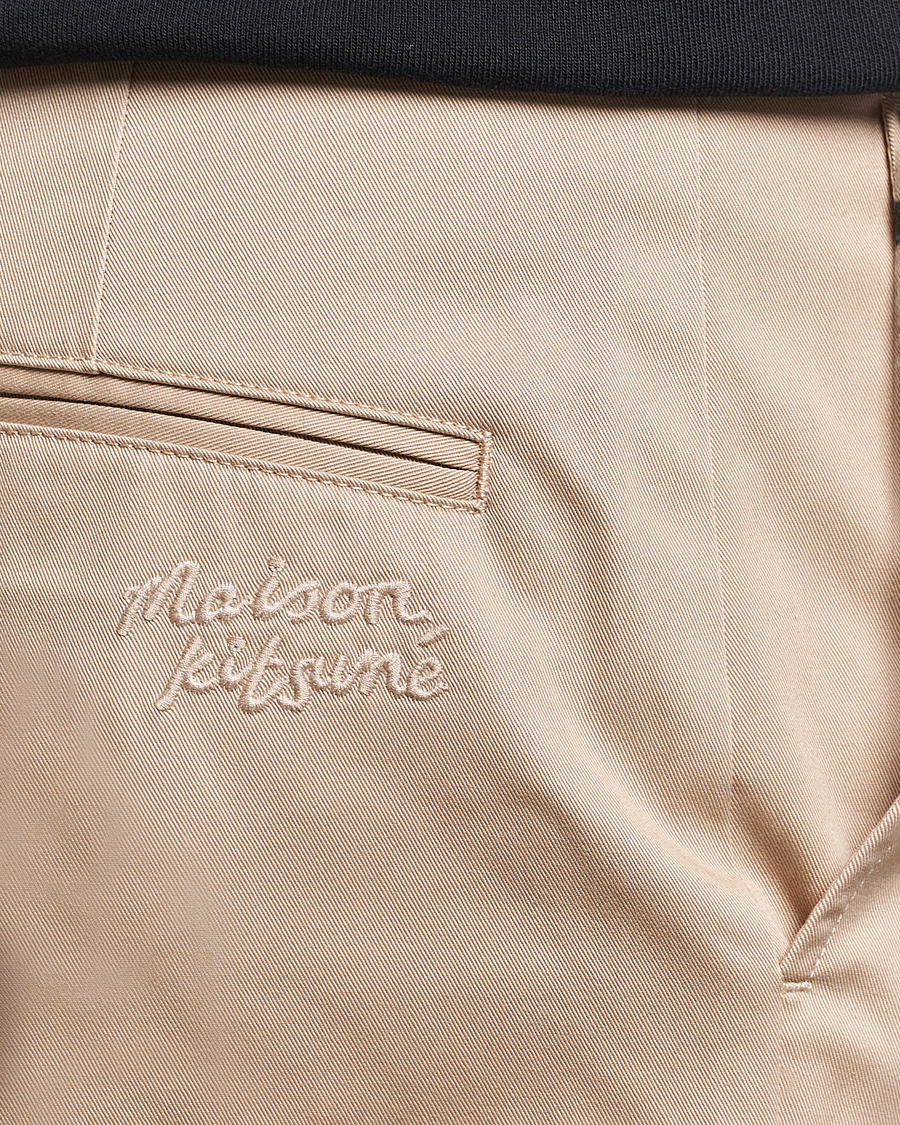 Herre | Bukser | Maison Kitsuné | Straight Chino Light Beige
