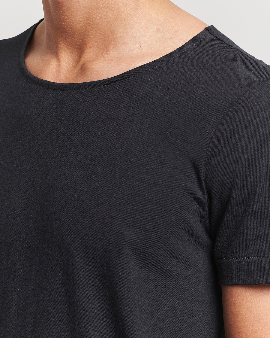 Herre | T-Shirts | Merz b. Schwanen | 1920s Loopwheeled T-Shirt Charcoal