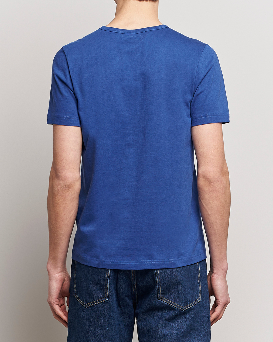 Herre | T-Shirts | Merz b. Schwanen | 1950s Classic Loopwheeled T-Shirt Vintage Blue