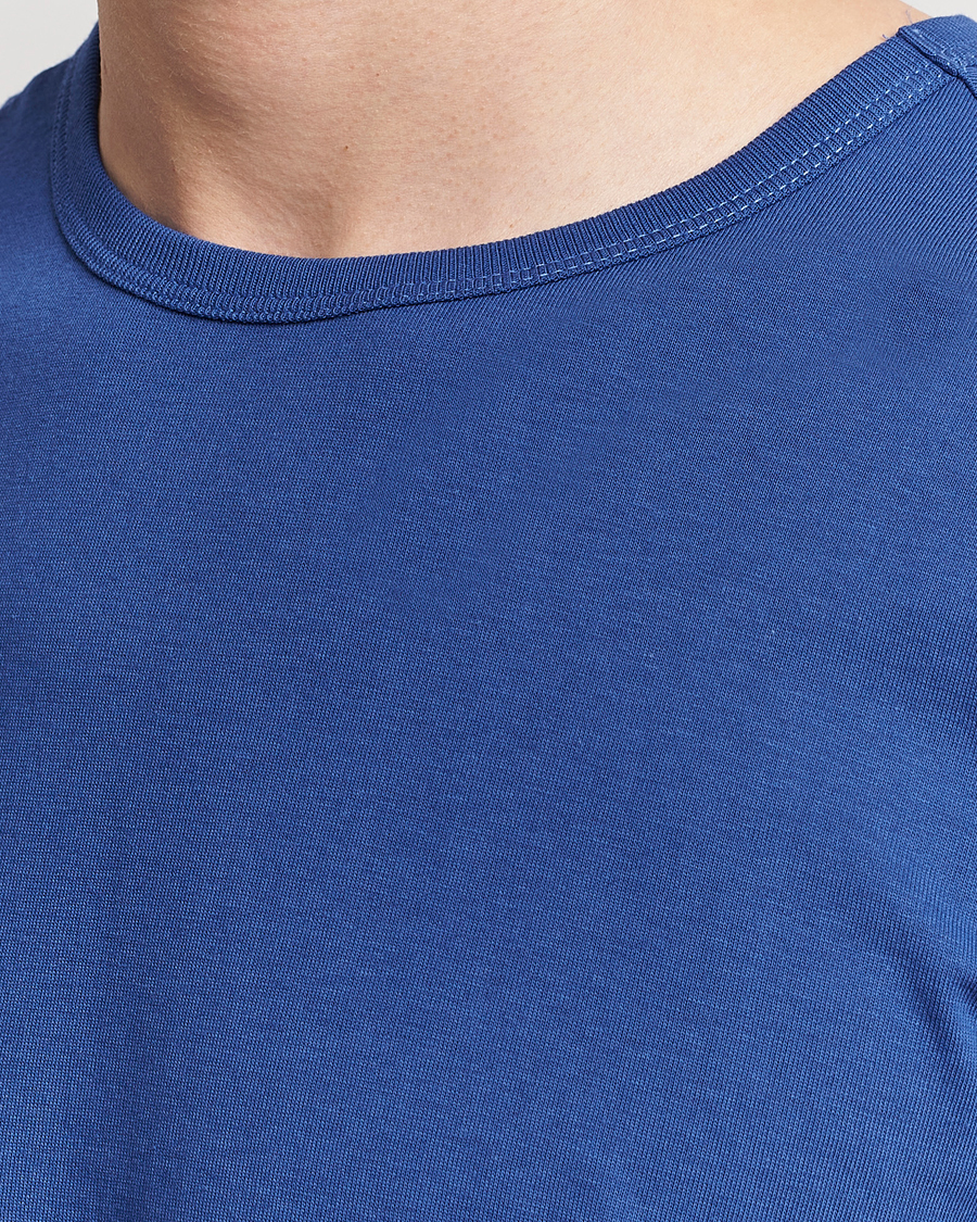Herre | T-Shirts | Merz b. Schwanen | 1950s Classic Loopwheeled T-Shirt Vintage Blue