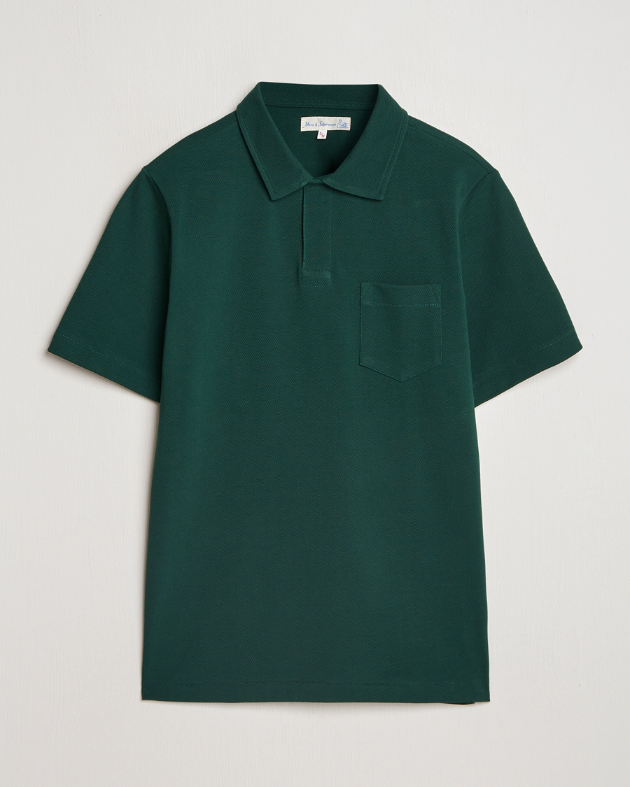 Herre | Polotrøjer | Merz b. Schwanen | Organic Cotton Washed Polo Classic Green