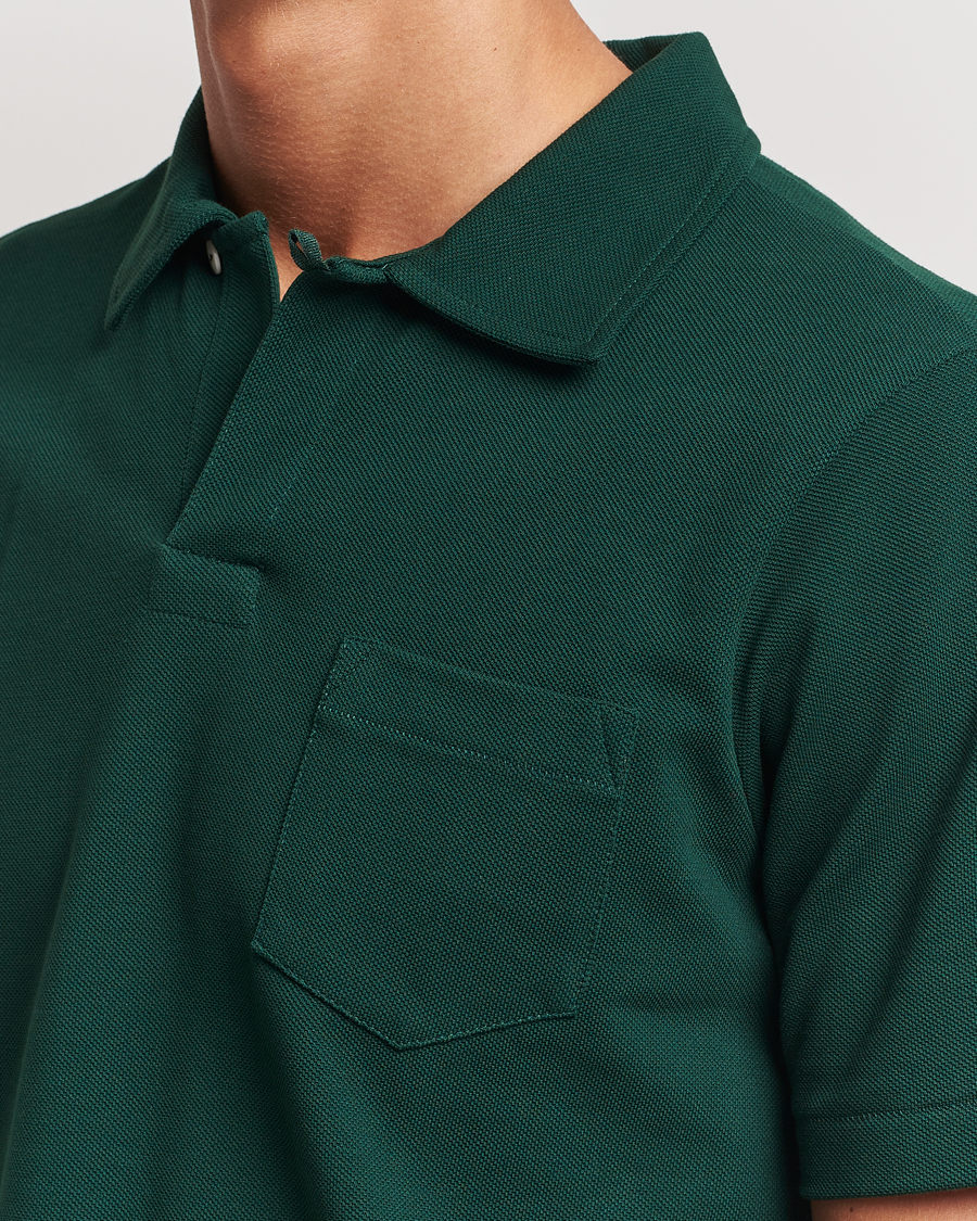 Herre | Polotrøjer | Merz b. Schwanen | Organic Cotton Washed Polo Classic Green