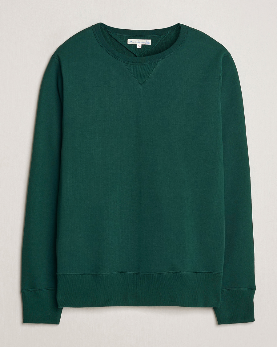 Herre | Trøjer | Merz b. Schwanen | Organic Cotton Crew Neck Sweatshirt Classic Green