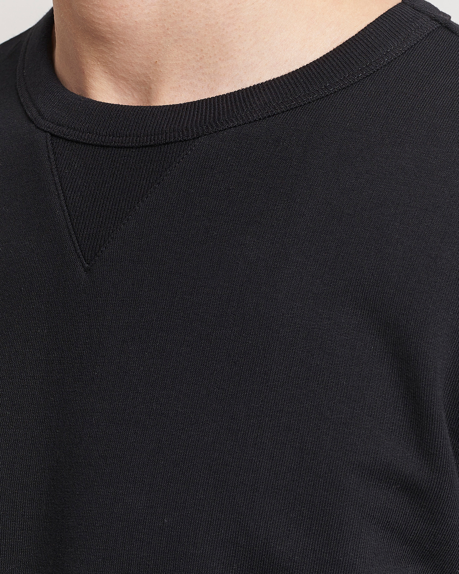 Herre | Trøjer | Merz b. Schwanen | Organic Cotton Crew Neck Sweatshirt Black