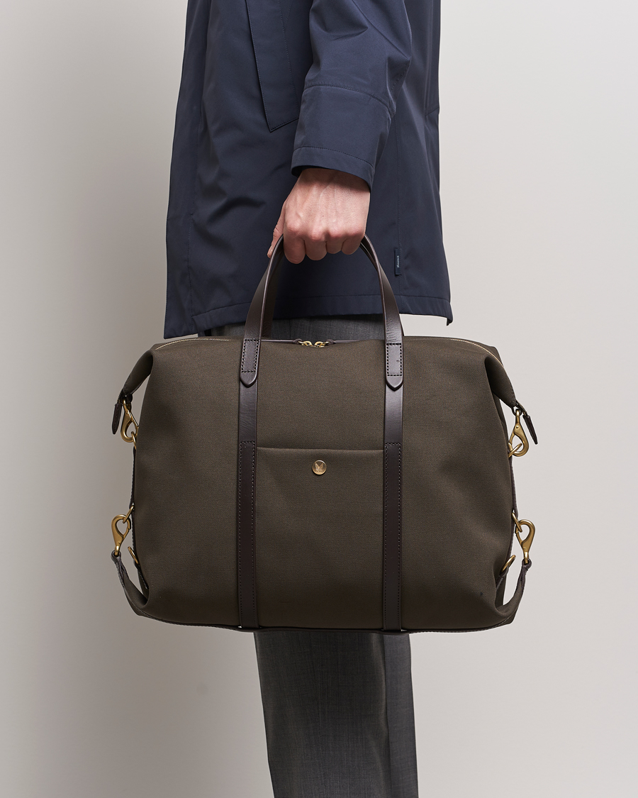 Herre | Tasker | Mismo | M/S Utility Canvas Duffle Bag Army/Dark Brown